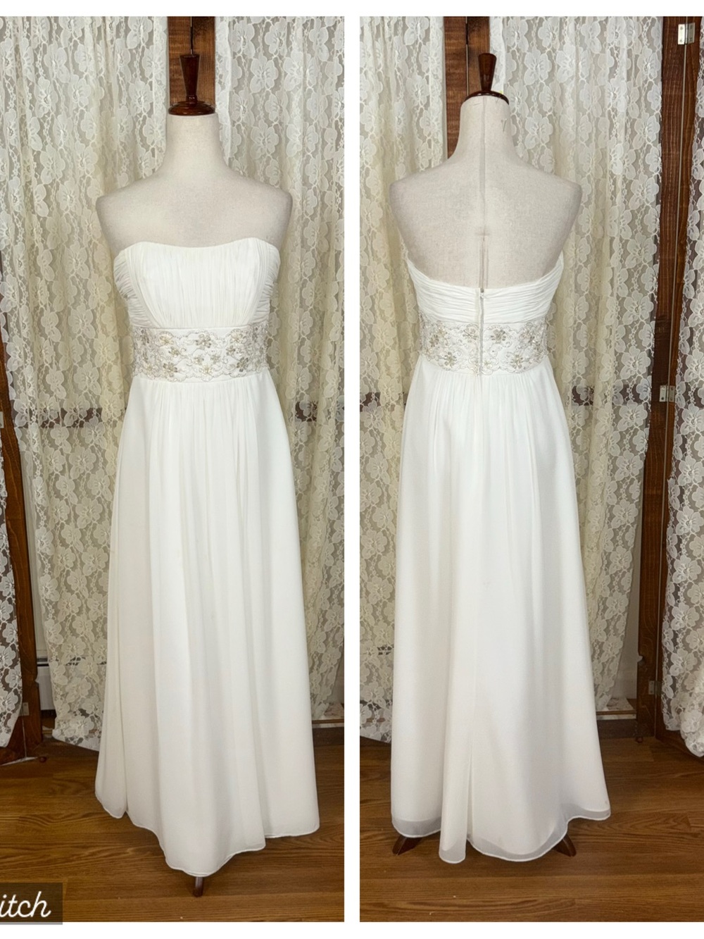 Pretty David’s Bridal Simple Chiffon Wedding Gown